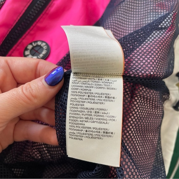 SUPERDRY Original Windcagoule Jacket Gradient Tricolor Windbreaker Jacket Sz XS - Picture 10 of 12